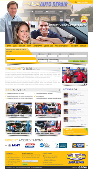 Wordpress Design by Sbss for Elite Auto Repair | Design: #3956463