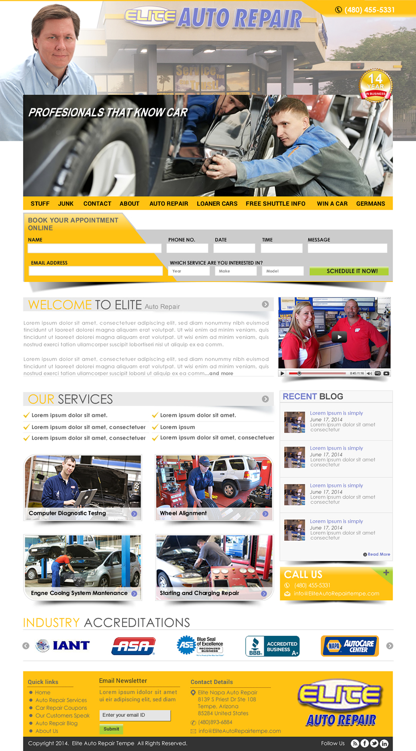 Diseño Wordpress por Sbss para Elite Auto Repair | Diseño #3956464