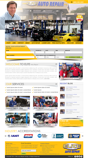Wordpress Design by Sbss for Elite Auto Repair | Design: #3956472