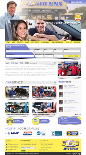 Design Wordpress par Sbss pour Elite Auto Repair | Design : #3956476