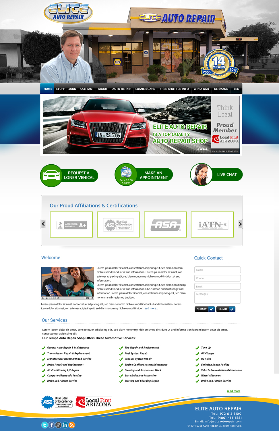 Diseño Wordpress por Sbss para Elite Auto Repair | Diseño #3964801