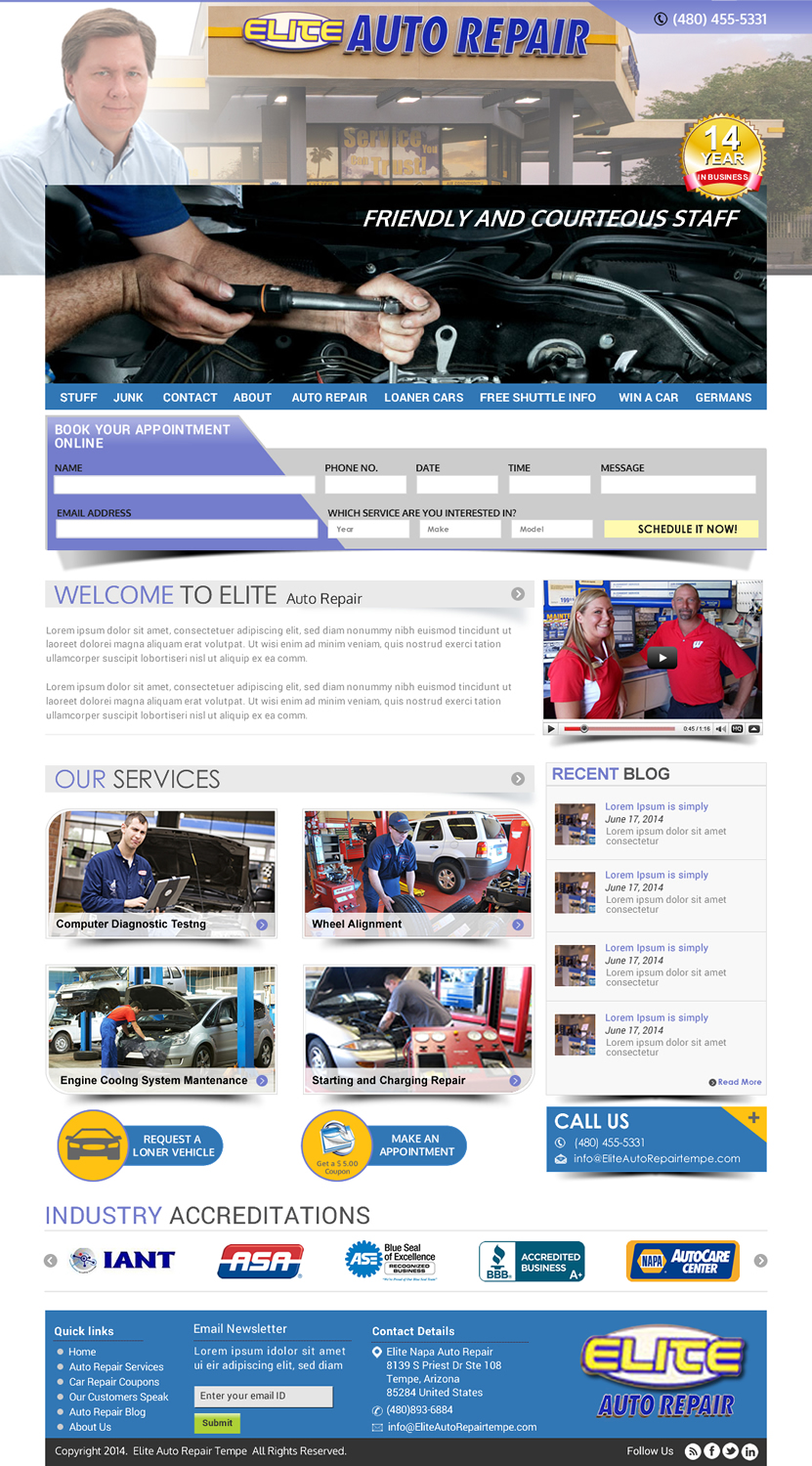 Wordpress Design by Sbss for Elite Auto Repair | Design #3964812