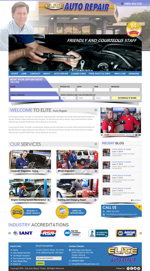 Design Wordpress par Sbss pour Elite Auto Repair | Design : #3964812