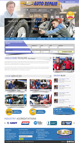 Design Wordpress par Sbss pour Elite Auto Repair | Design : #3964819