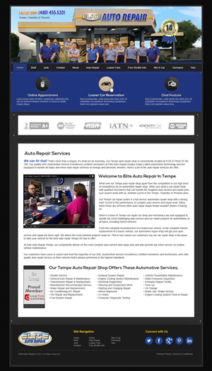 Design Wordpress par jeckx2 pour Elite Auto Repair | Design : #3944364
