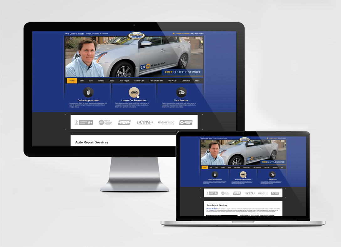 Diseño Wordpress por jeckx2 para Elite Auto Repair | Diseño #3959895