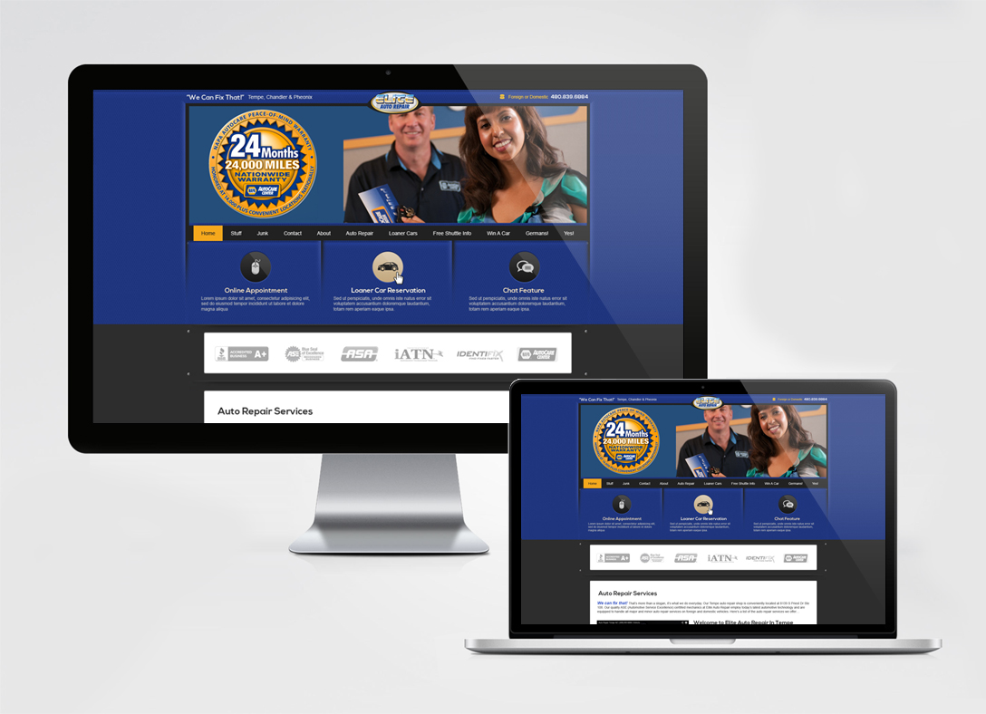 Wordpress Design by jeckx2 for Elite Auto Repair | Design #3959903