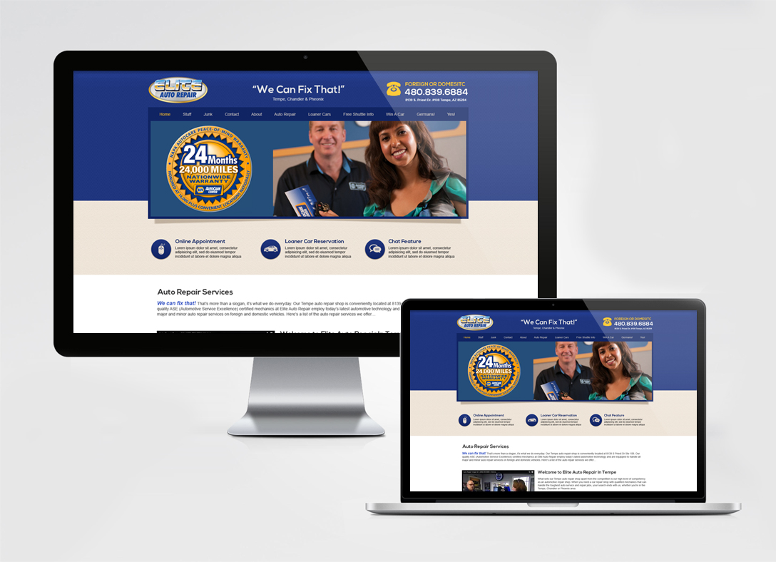 Wordpress Design by jeckx2 for Elite Auto Repair | Design #3960022