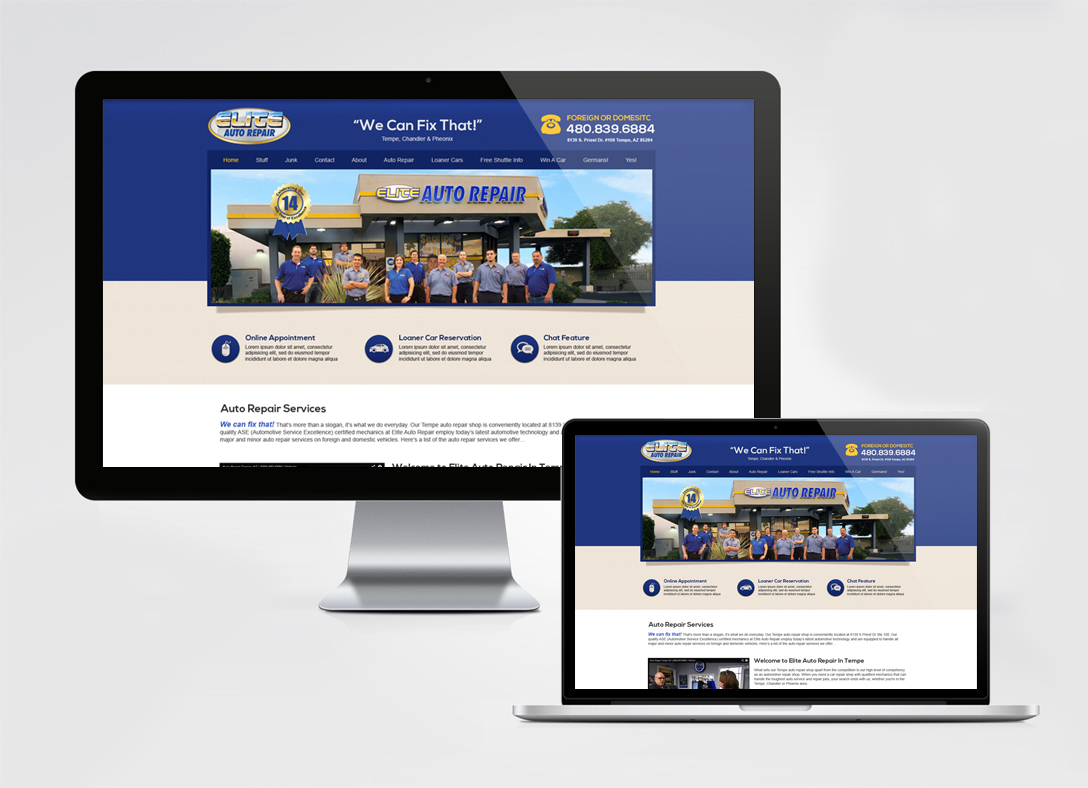 Wordpress Design by jeckx2 for Elite Auto Repair | Design #3960025
