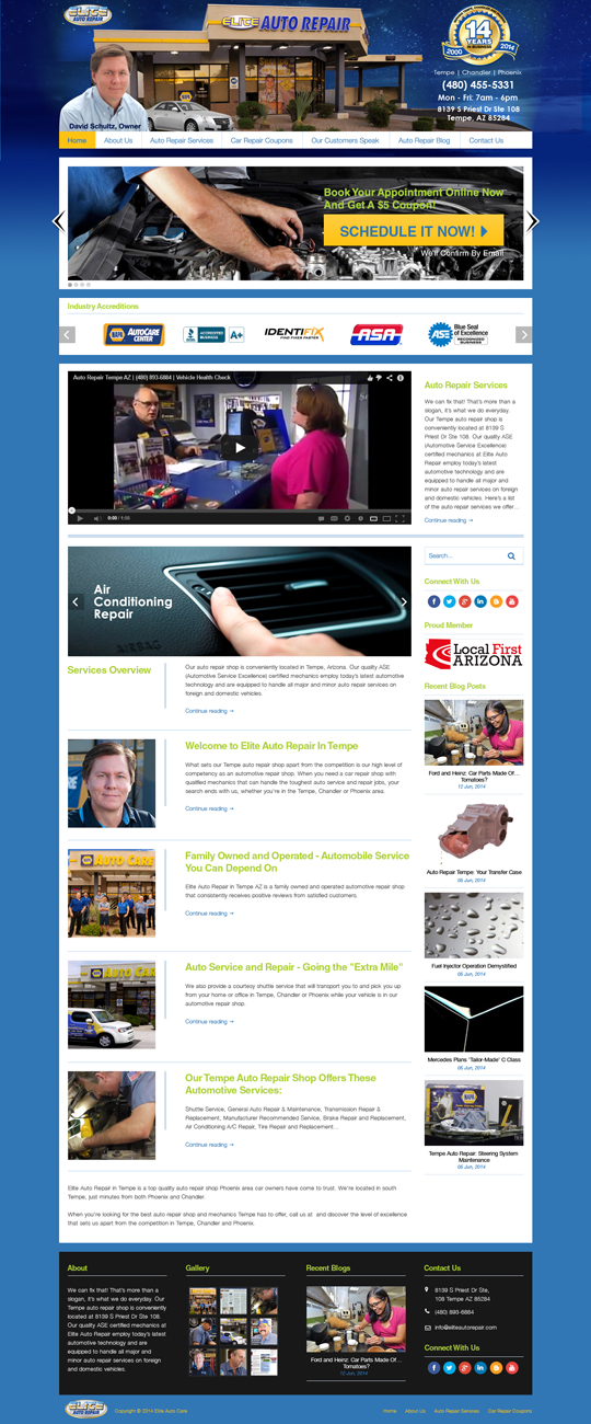 Diseño Wordpress por Da Miracle para Elite Auto Repair | Diseño #3954655