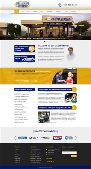 Wordpress Design by Behriatech for Elite Auto Repair | Design: #3897483
