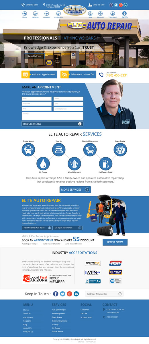 WordPress-Design von Behriatech für Elite Auto Repair | Design #3963676