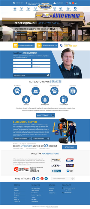 Diseño Wordpress por Behriatech para Elite Auto Repair | Diseño #3963676