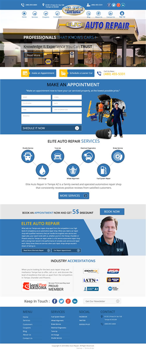 Wordpress Design by Behriatech for Elite Auto Repair | Design: #3963685