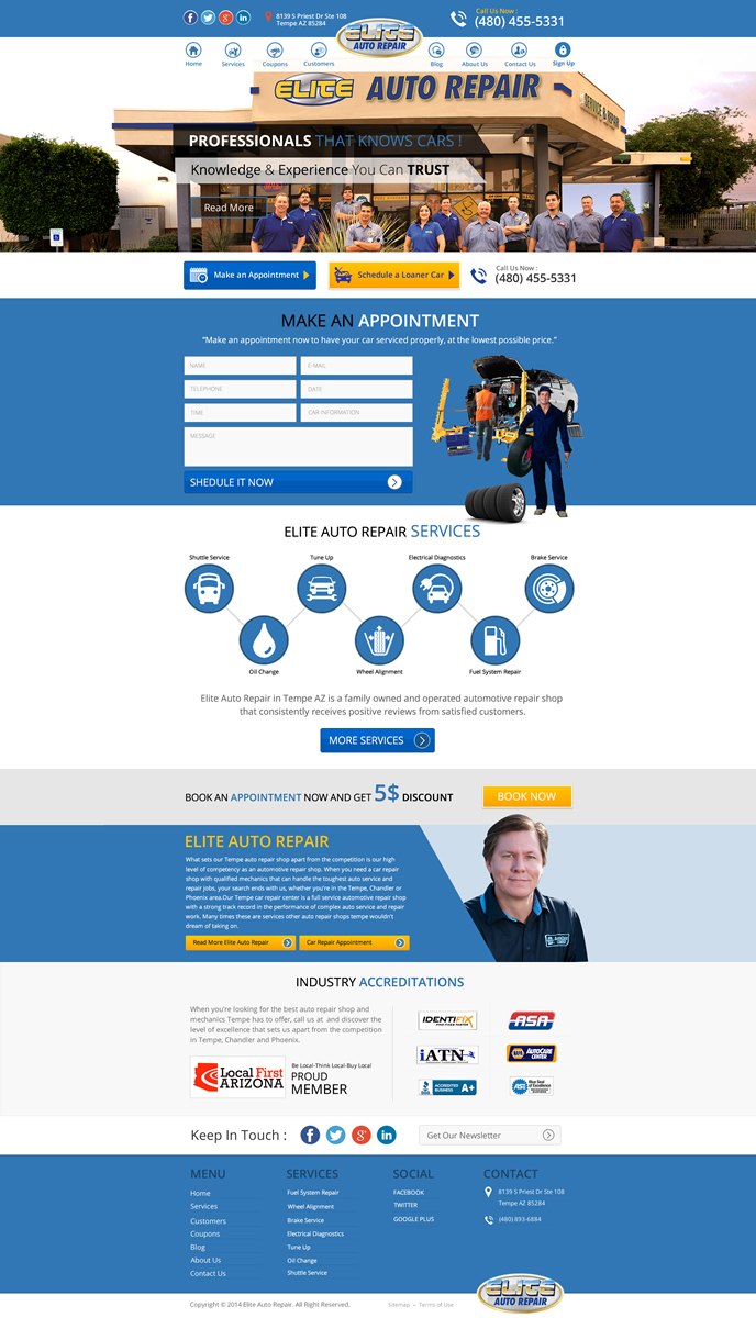 WordPress-Design von Behriatech für Elite Auto Repair | Design #3977212