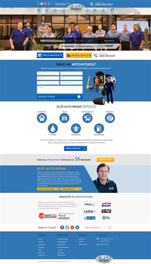 Wordpress Design by Behriatech for Elite Auto Repair | Design: #3977221