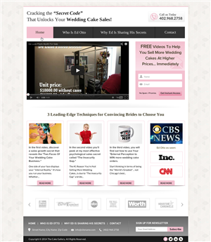 National Wedding Cake Sales System needs finishing touches to website. | Web Design by Sbss