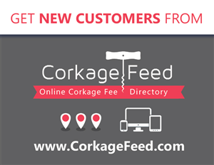 CorkageFeed Restuarant Postcard | Postcard Design by Karolin
