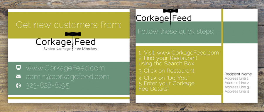 Postcard Design by isabel paoli for CorkageFeed | Design #3875544