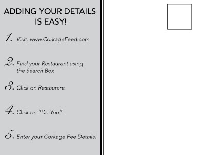 Design de Carte Postale par sbegley pour CorkageFeed | Design #3903698