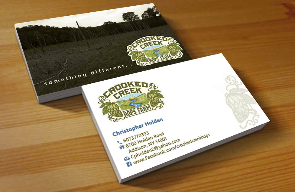 Diseño de Tarjeta de Presentación por Hardcore Design para Crooked Creek Hops Farm | Diseño #3904892