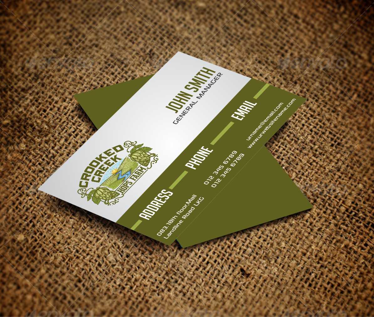 Business Card Design by AwsomeD for Crooked Creek Hops Farm | Design #3894446