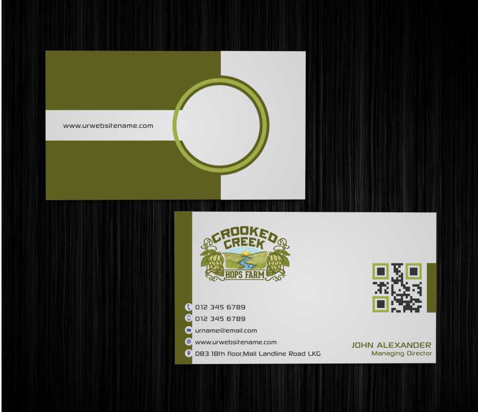 Diseño de Tarjeta de Presentación por AwsomeD para Crooked Creek Hops Farm | Diseño #3894449