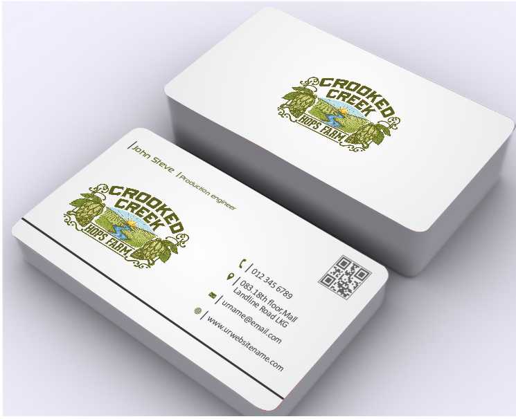 Business Card Design by AwsomeD for Crooked Creek Hops Farm | Design #3894450