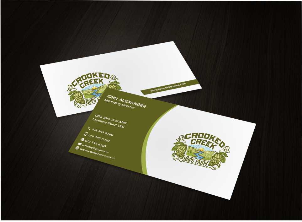Diseño de Tarjeta de Presentación por AwsomeD para Crooked Creek Hops Farm | Diseño #3894451