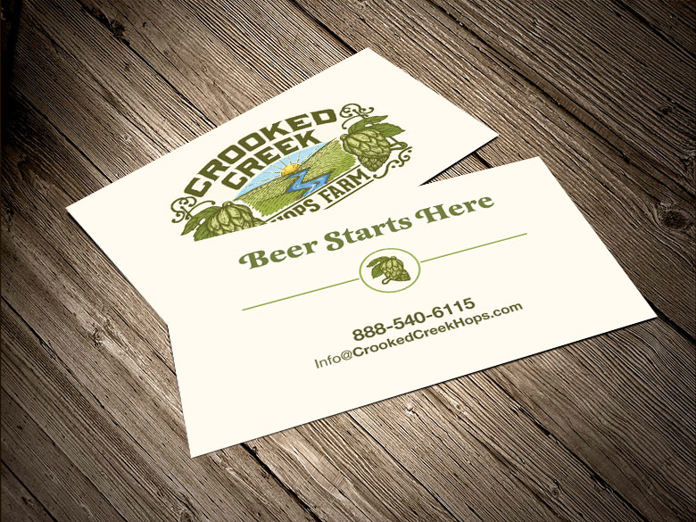 Business Card Design by faith.peach for Crooked Creek Hops Farm | Design #3898239