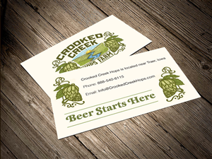 Business Card Design by faith.peach for Crooked Creek Hops Farm | Design: #3898243