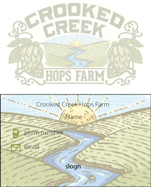 Business Card Design by fahilinadia77 for Crooked Creek Hops Farm | Design #3898055