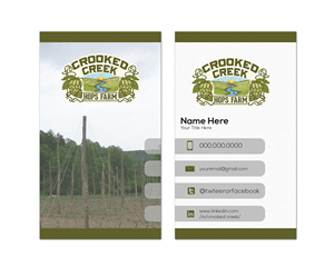 Business Card Design by Sandaru for Crooked Creek Hops Farm | Design: #3892668