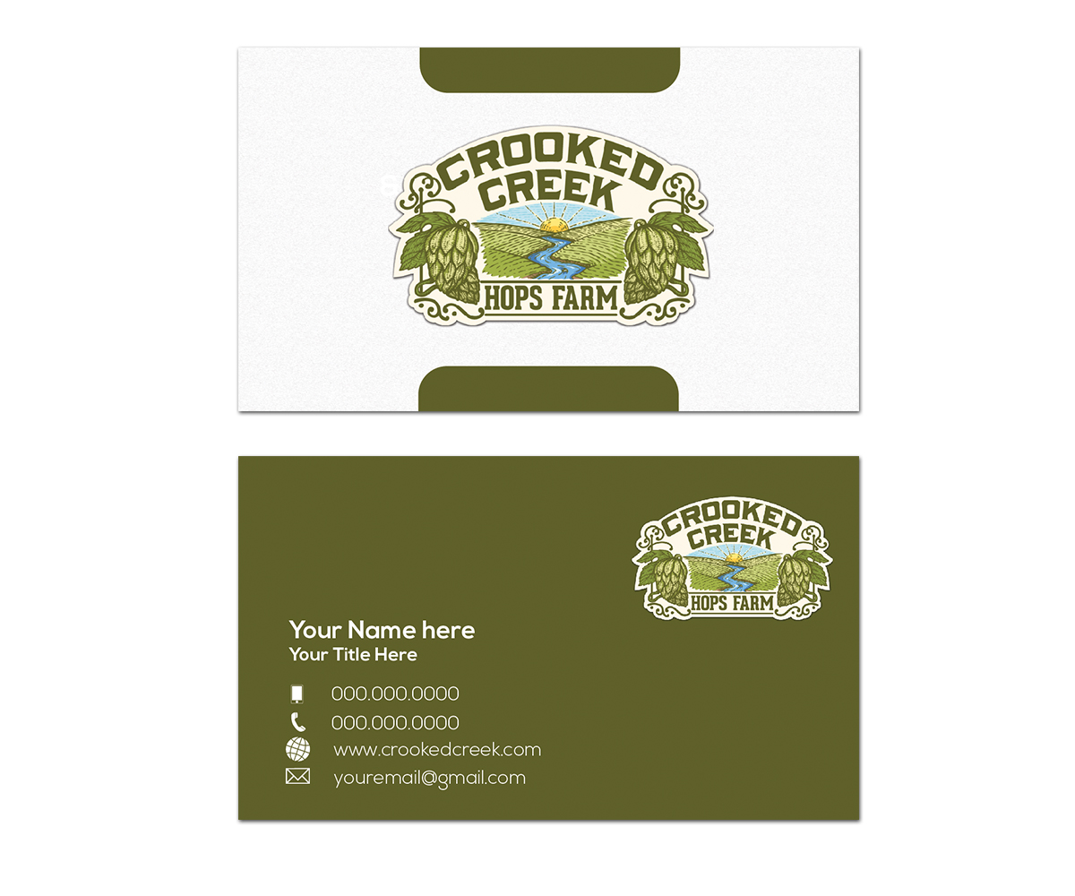 Diseño de Tarjeta de Presentación por Sandaru para Crooked Creek Hops Farm | Diseño #3892710