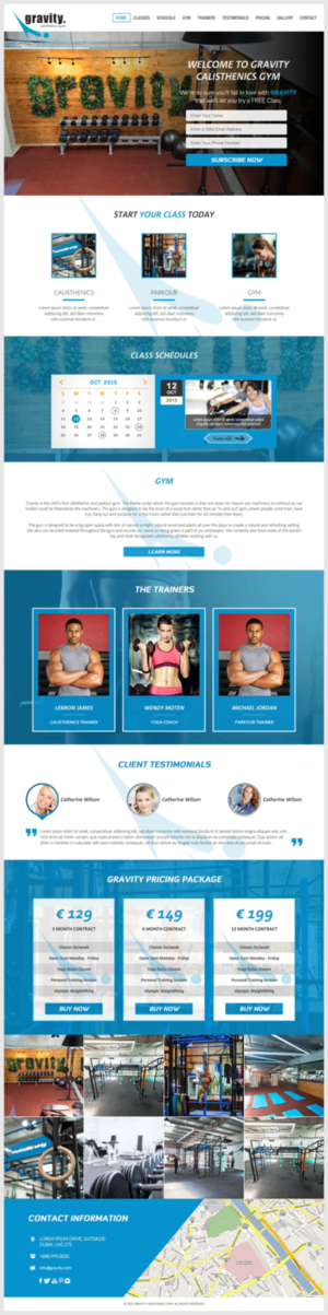 Gravity Calisthenics Gym Website | Web-Design von -Marc-