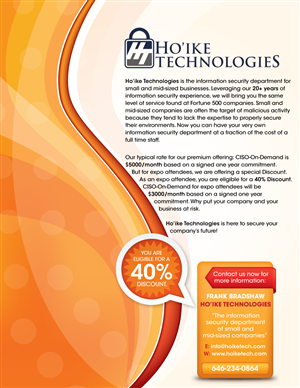 Design de Flyer par shakar pour Hoike Technologies | Design : #3901993