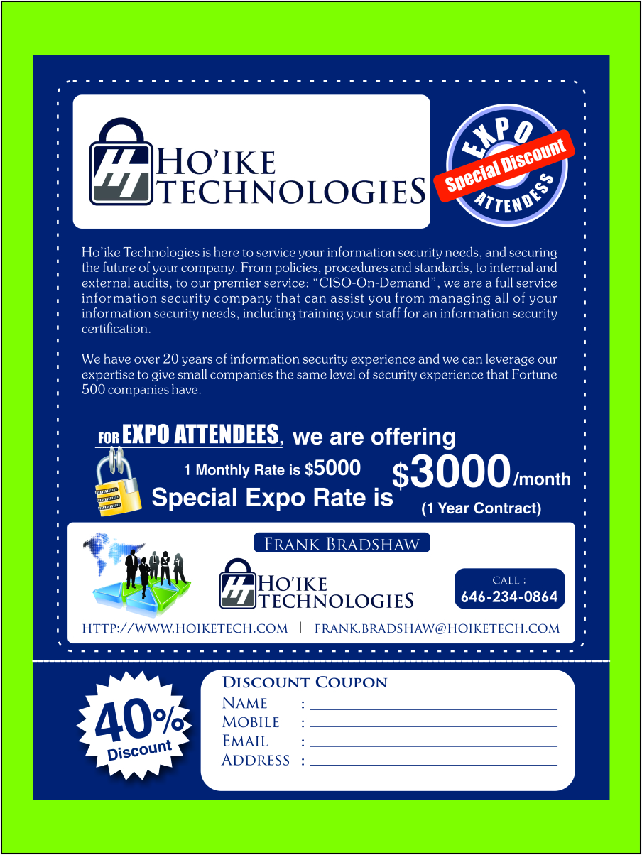 professional bold flyer design for hoike technologies by shiny securing the future of your company flyer