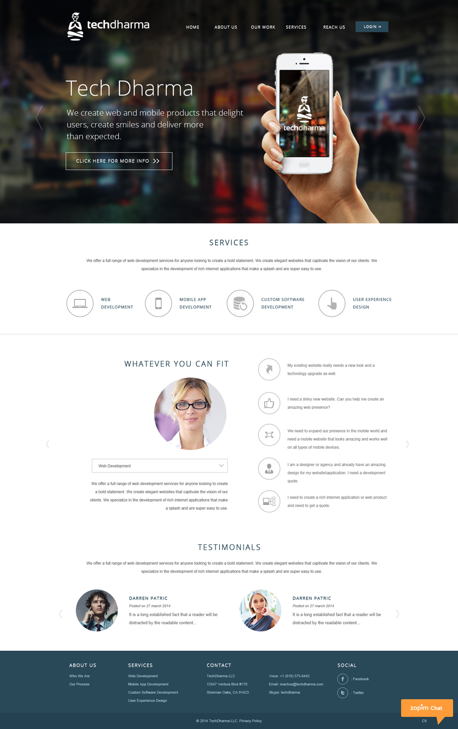 Web Design by pb for TechDharma LLC | Design: #3937448