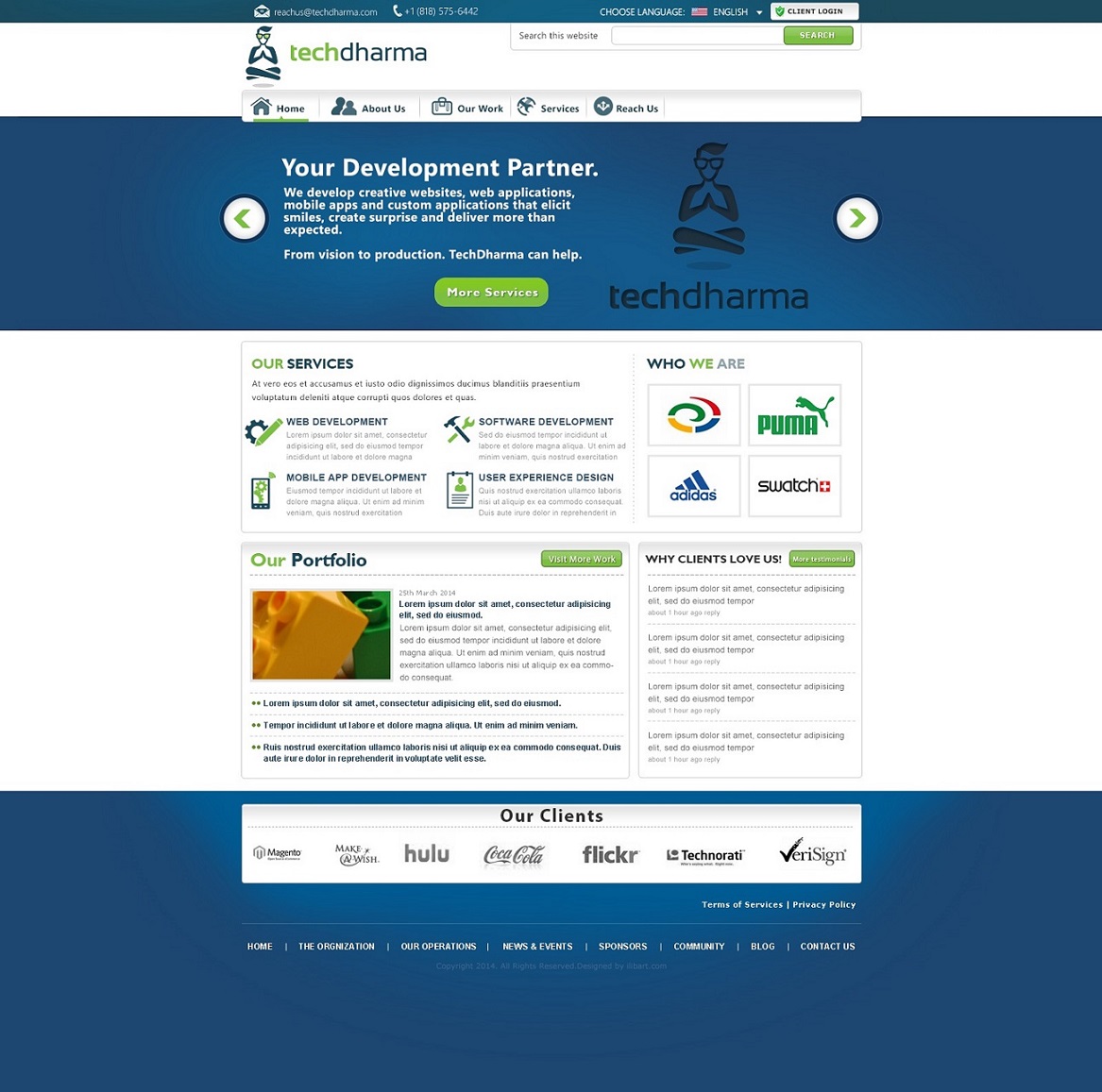 Web Design by iLibart for TechDharma LLC | Design #3938398