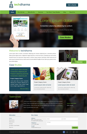 Web Design by Creative Usha for TechDharma LLC | Design: #4012606