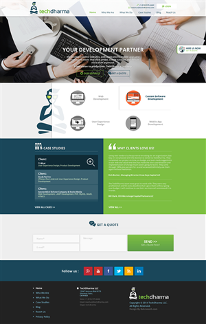 Diseño Web por Behriatech para TechDharma LLC | Diseño #4001507