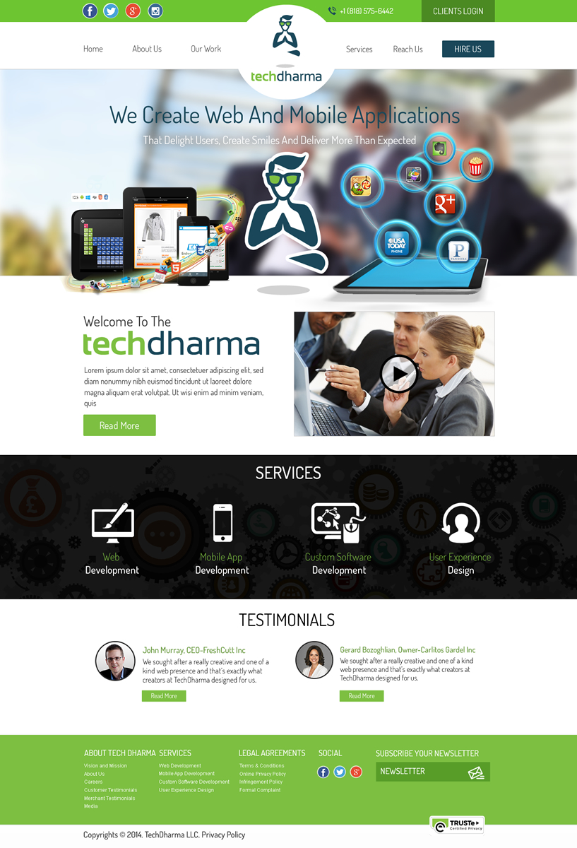 Web Design by Behriatech for TechDharma LLC | Design #4001703