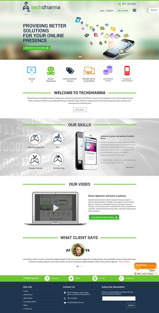 Web-Design von Behriatech für TechDharma LLC | Design #4001799