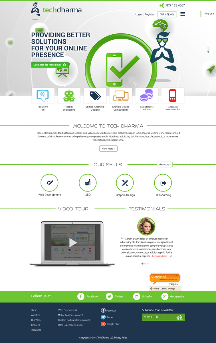 Web-Design von Behriatech für TechDharma LLC | Design #4001837
