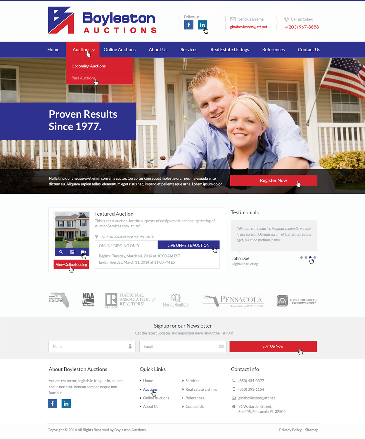 Wordpress Design by Emmanuel for AuctionServices.com, Inc. | Design #3884259