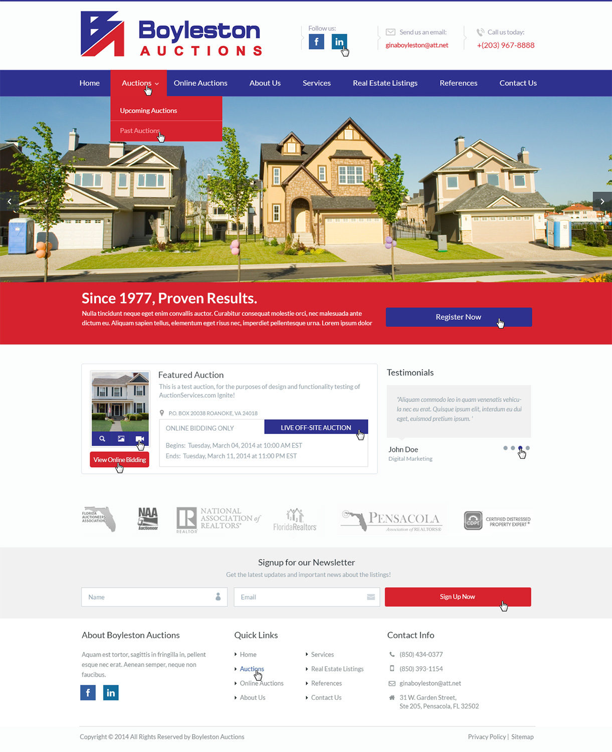 WordPress-Design von Emmanuel für AuctionServices.com, Inc. | Design #3884262