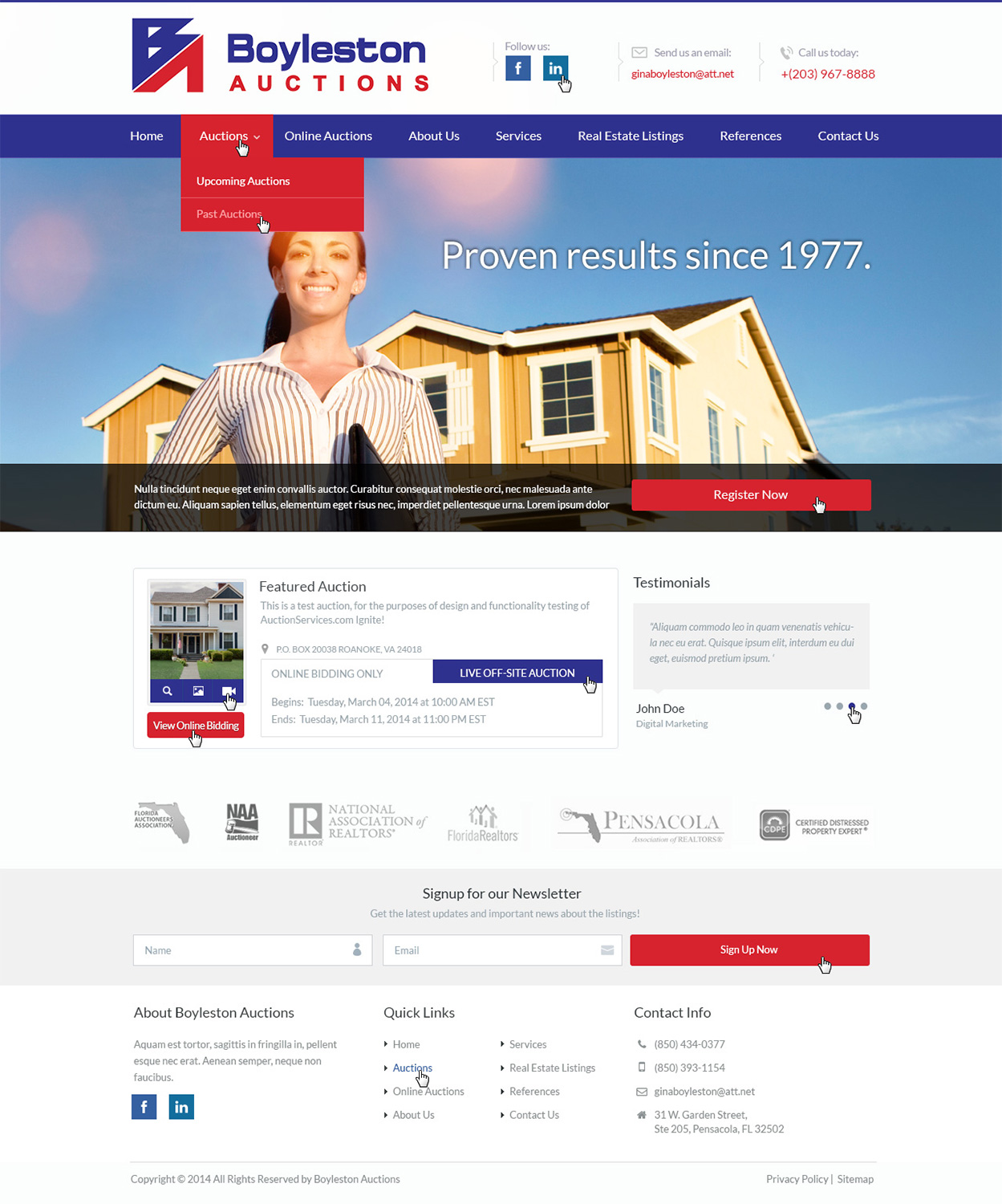 Wordpress Design by Emmanuel for AuctionServices.com, Inc. | Design #3884266
