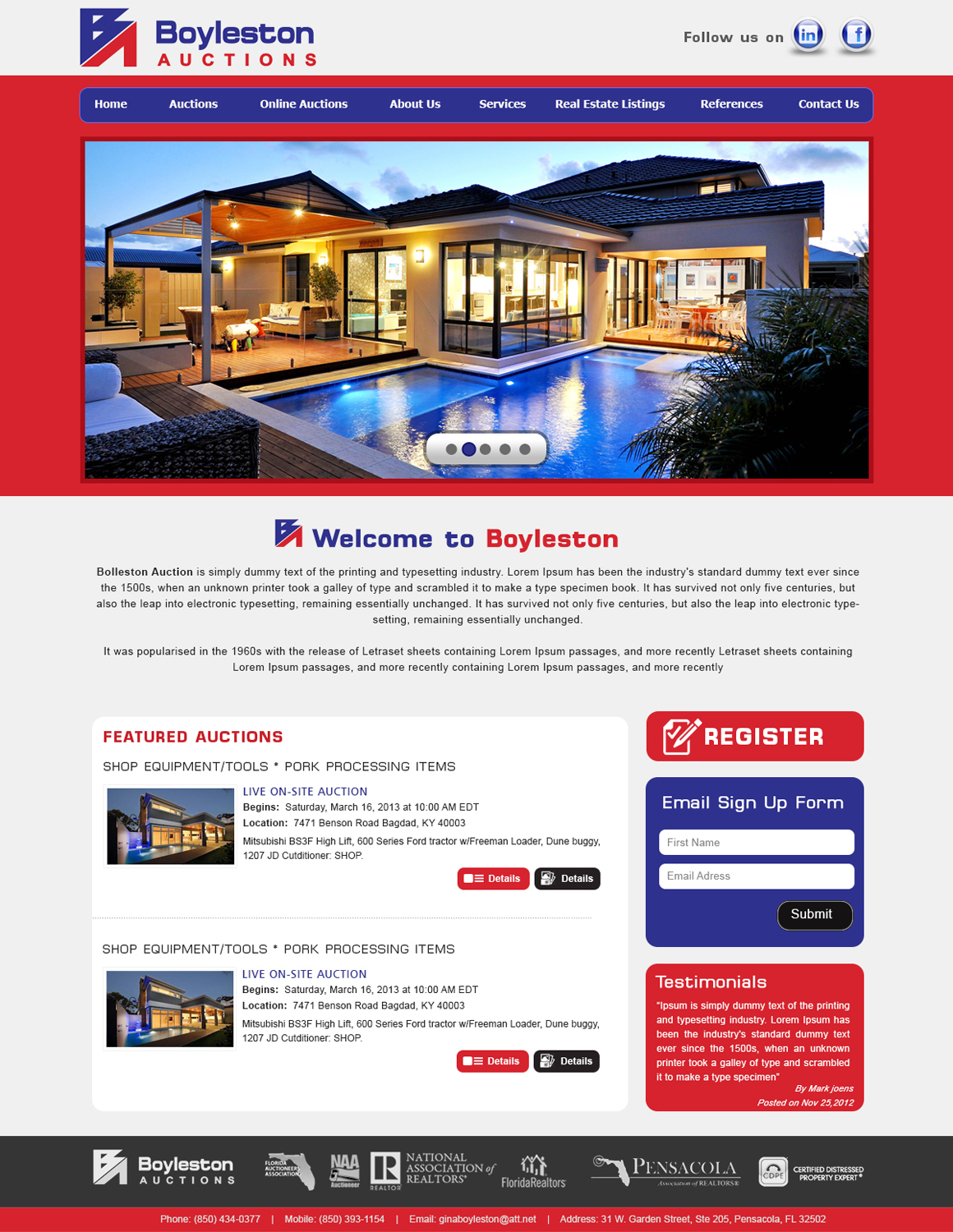 WordPress-Design von webxvision für AuctionServices.com, Inc. | Design #3901771