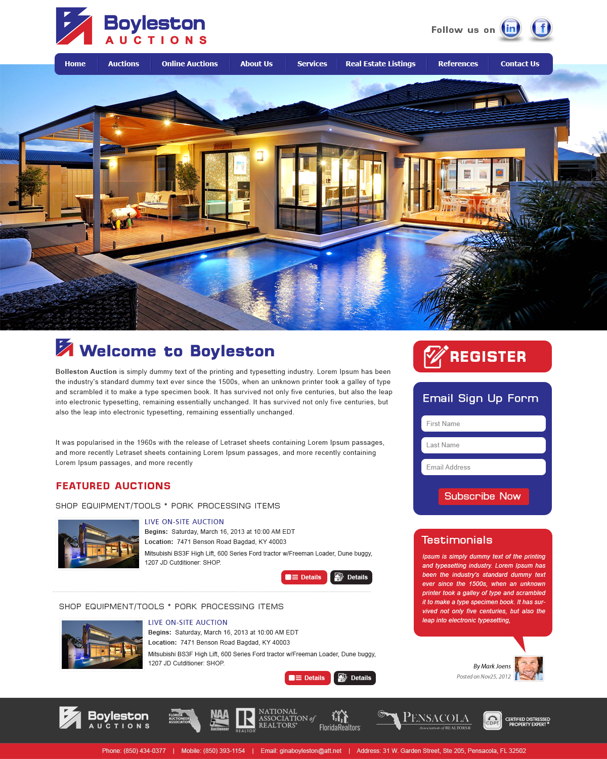 Wordpress Design by webxvision for AuctionServices.com, Inc. | Design #3901802