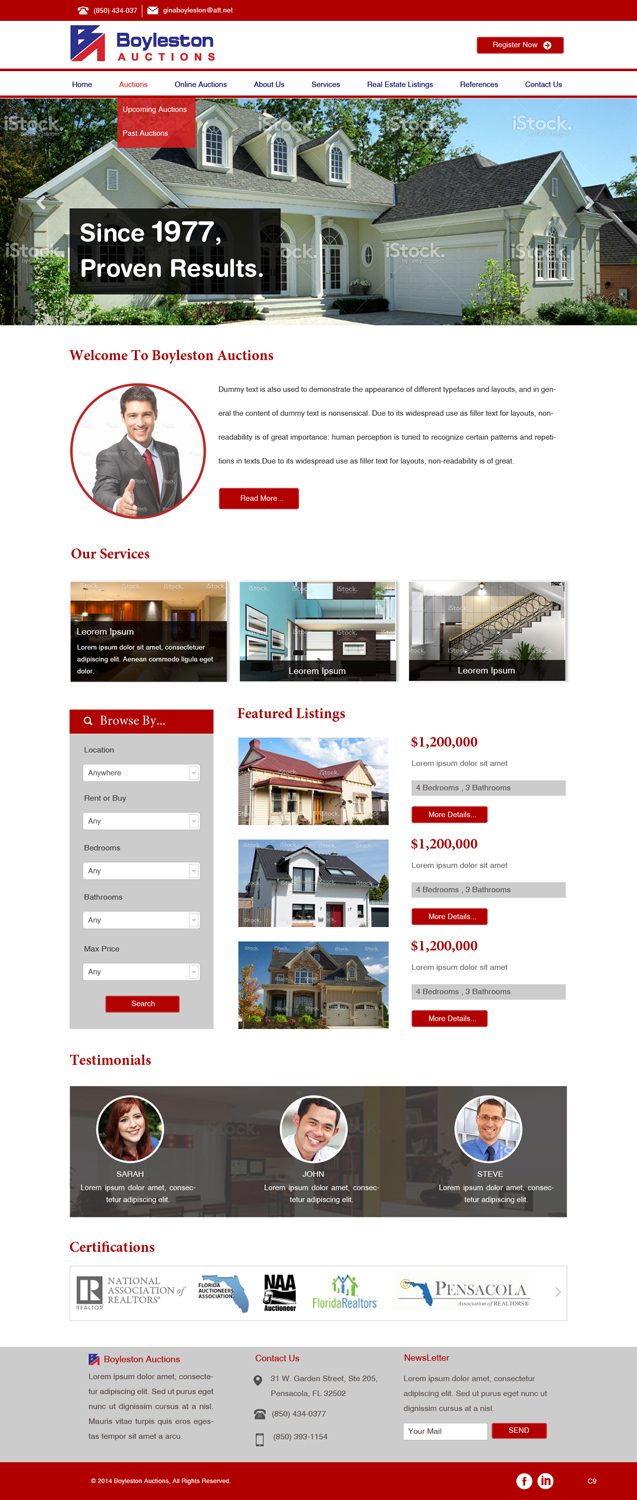 Wordpress Design by pb for AuctionServices.com, Inc. | Design #3887246